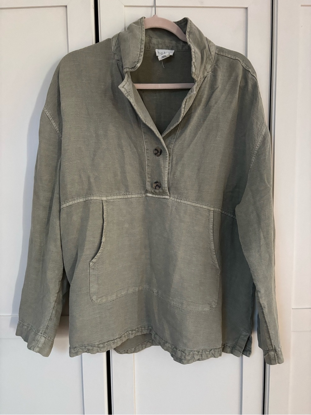 Olive Green Pullover Shirt XL